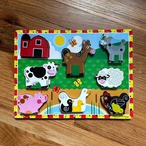 Melissa & Doug Baby/Toddler Farm Animal Chunky Puzzle Toy